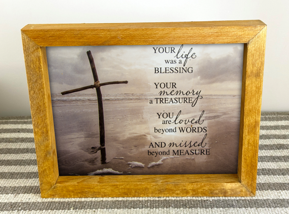 Photo Box Insert Cross Your Life Blessing  -6"X8" PPLBI4-223