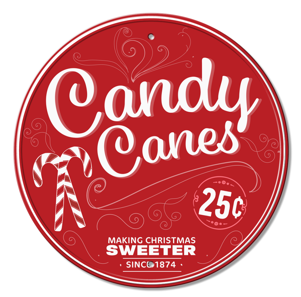 Candy Canes - Round - TS9302