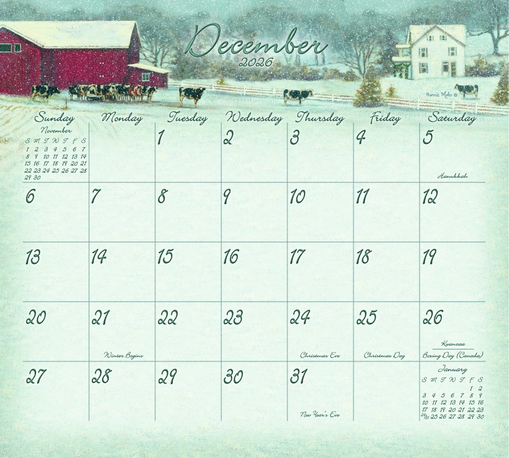 Cow - 2026 Legacy Calendar - WCA100551 - Image 2