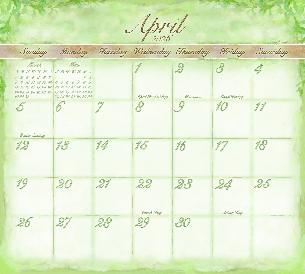 Judy Buswell Watercolors - 2026 Legacy Calendar - WCA101311 - Image 3