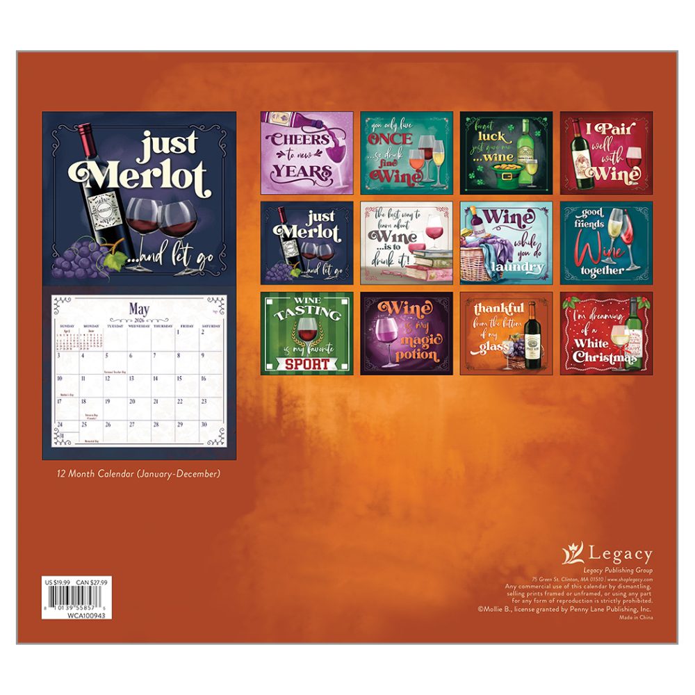 Wine - 2026 Legacy Calendar - WCA100943 - PREORDER ONLY - Image 4