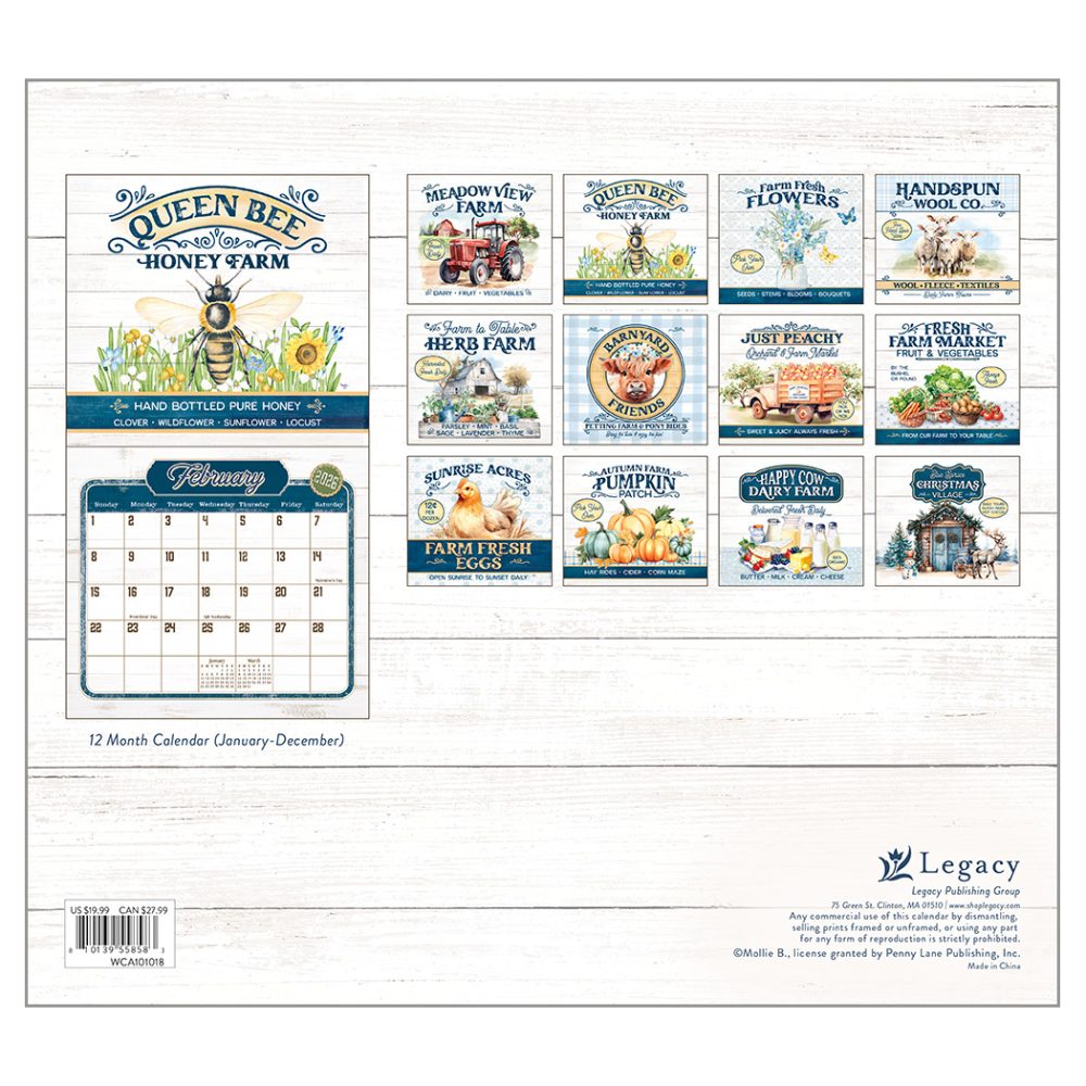 Farm to Table - 2026 Legacy Calendar - WCA101018 - PREORDER ONLY - Image 3