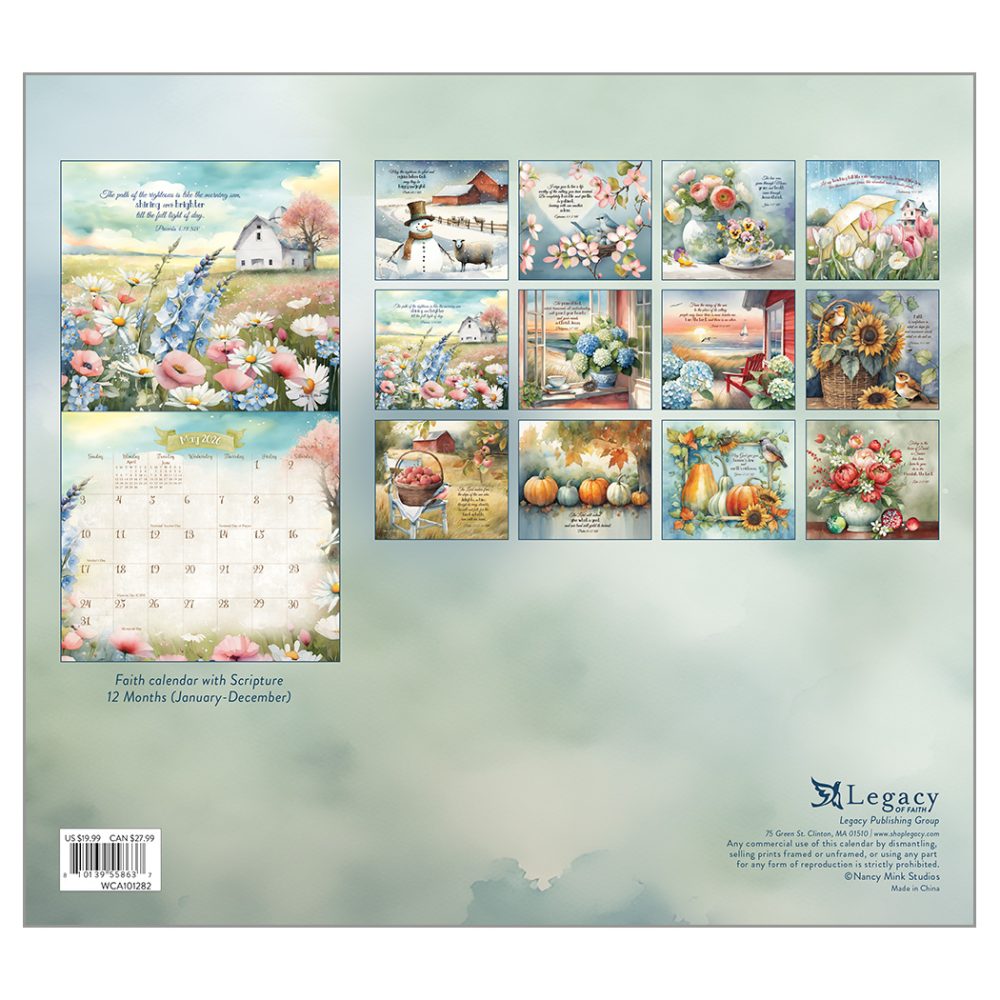 Faithful Heart and Home - 2026 Legacy Calendar - WCA101282 - PREORDER ONLY - Image 4