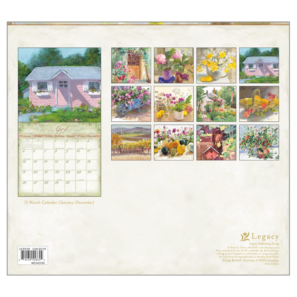 Judy Buswell Watercolors - 2026 Legacy Calendar - WCA101311 - PREORDER ONLY - Image 4