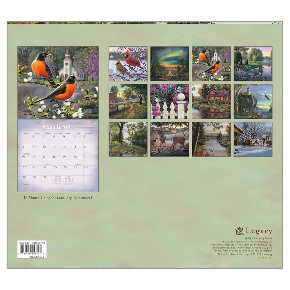 Peace and Tranquility - 2026 Legacy Calendar - WCA101673 - PREORDER ONLY - Image 4