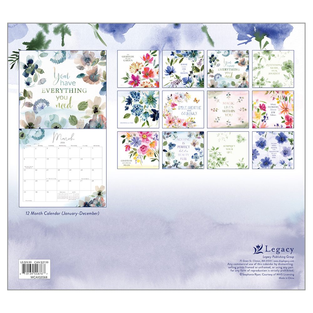 Gratitude - 2026 Legacy Calendar - WCA102068 - PREORDER ONLY - Image 4