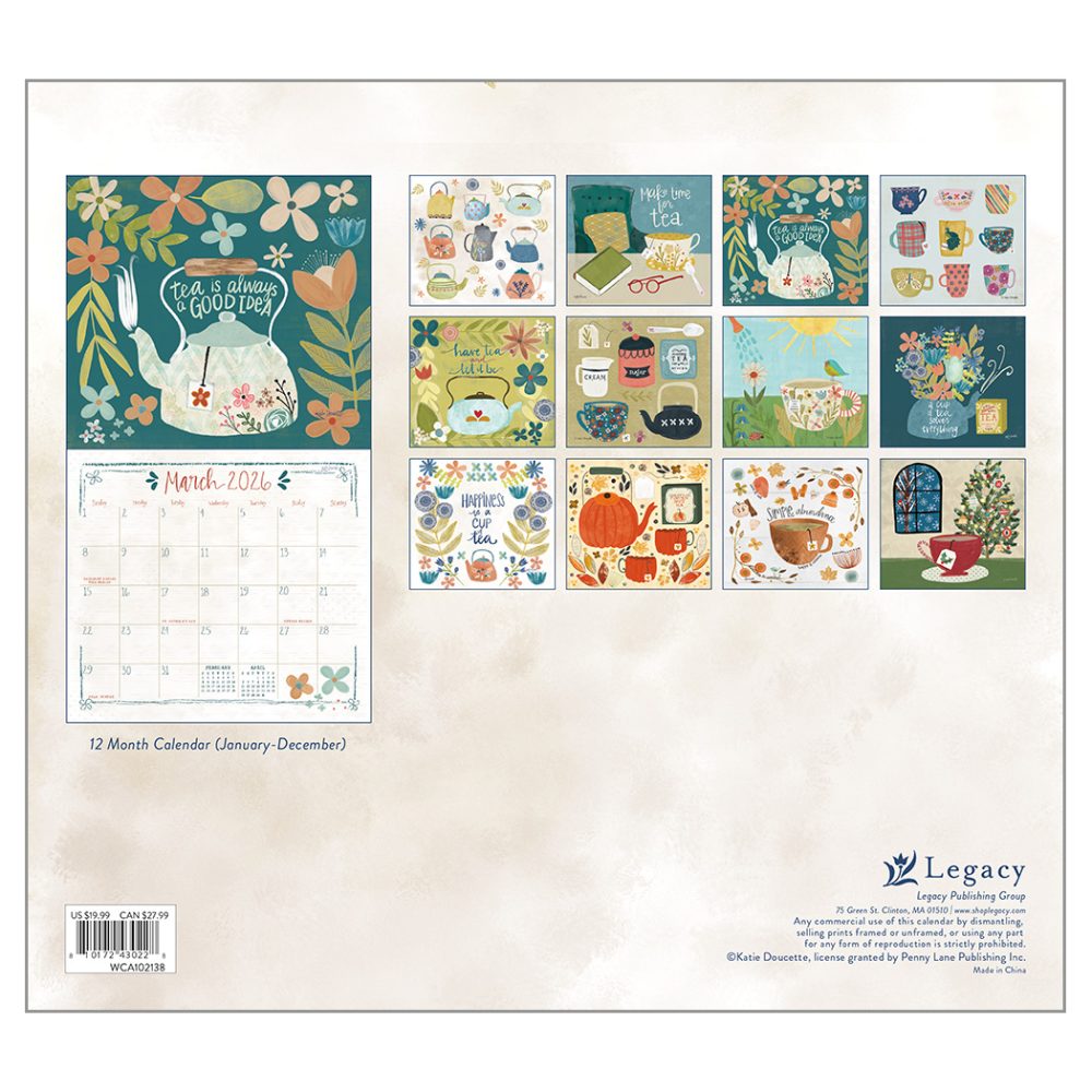 Tea Time - 2026 Legacy Calendar - WCA102138 - PREORDER ONLY - Image 4