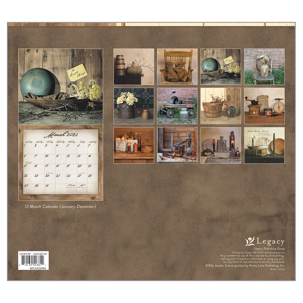 Simple Treasures - 2026 Legacy Calendar - WCA102394 - PREORDER ONLY - Image 2