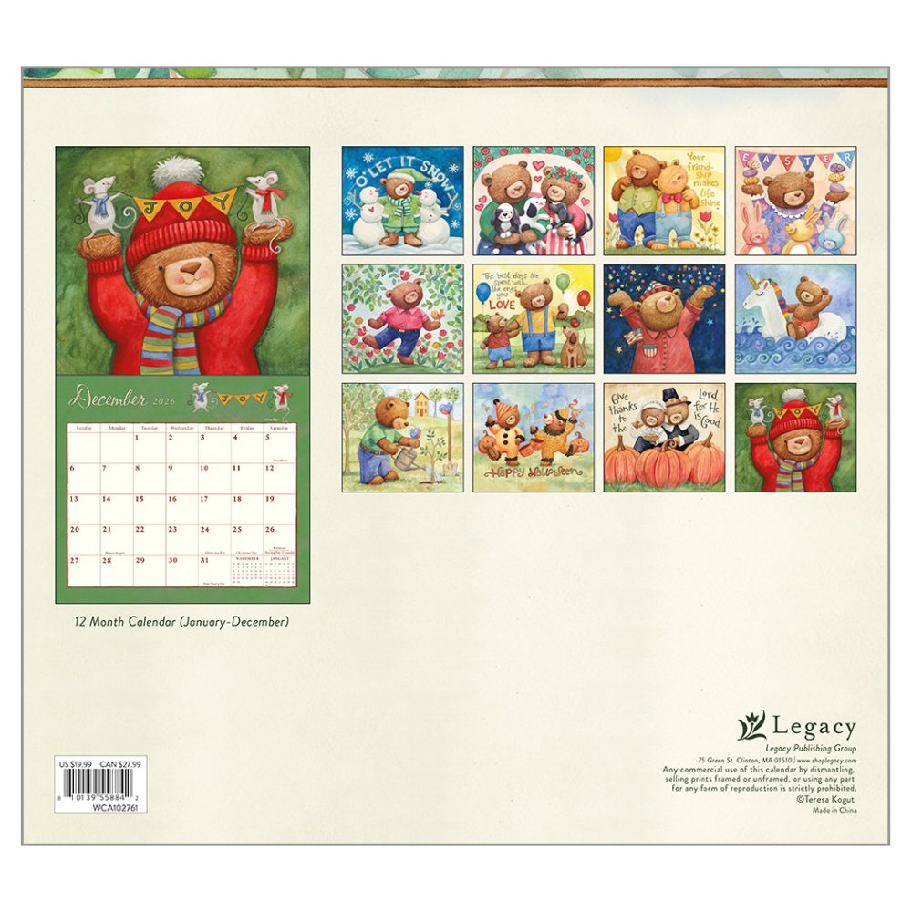 Bears - 2026 Legacy Calendar - WCA102761 - PREORDER ONLY - Image 2