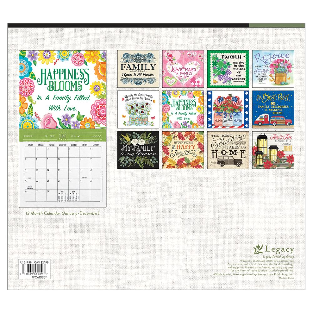 Family Matters - 2026 Legacy Calendar - WCA103011 - PREORDER ONLY - Image 2