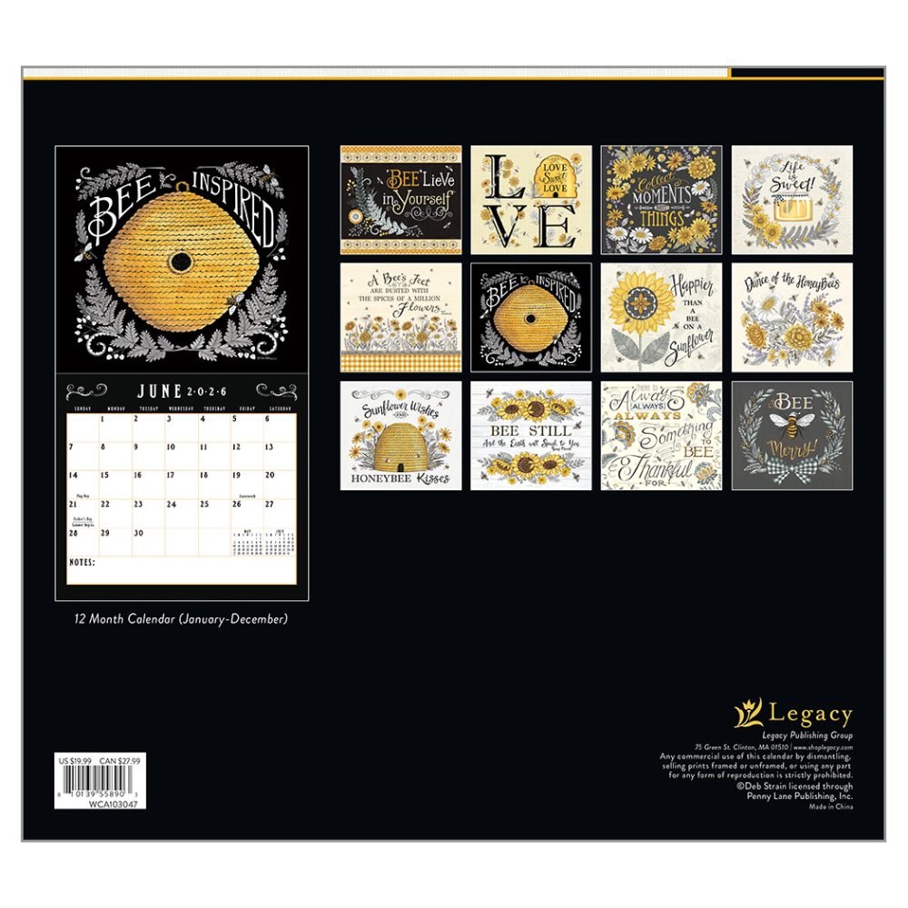 Bee-u-tiful Life - 2026 Legacy Calendar - WCA103047 - PREORDER ONLY - Image 2