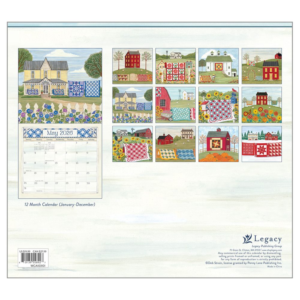 Quilts - 2026 Legacy Calendar - WCA103101 - PREORDER ONLY - Image 2