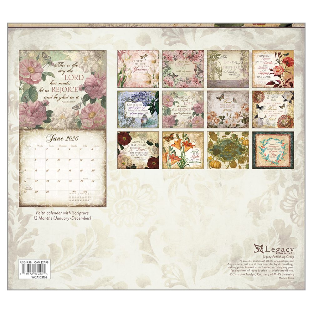 Walk by Faith - 2026 Legacy Calendar - WCA103168 - PREORDER ONLY - Image 2