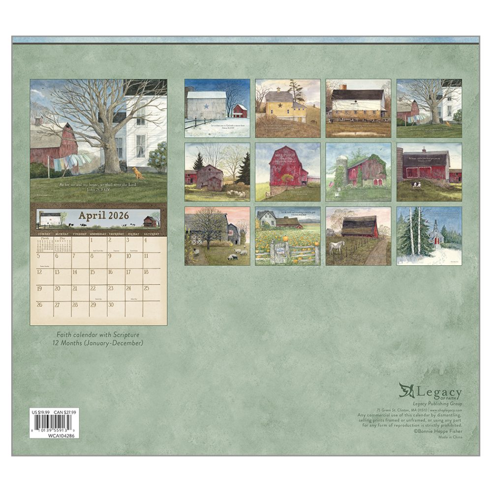 Country Blessings - 2026 Legacy Calendar - WCA104286 - PREORDER ONLY - Image 2