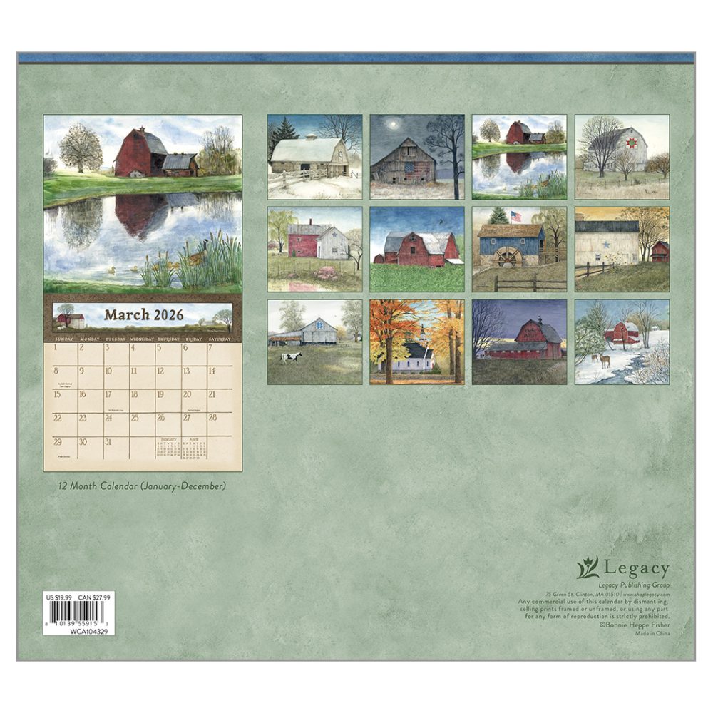 Country Path - 2026 Legacy Calendar - WCA104329  - PREORDER ONLY - Image 2