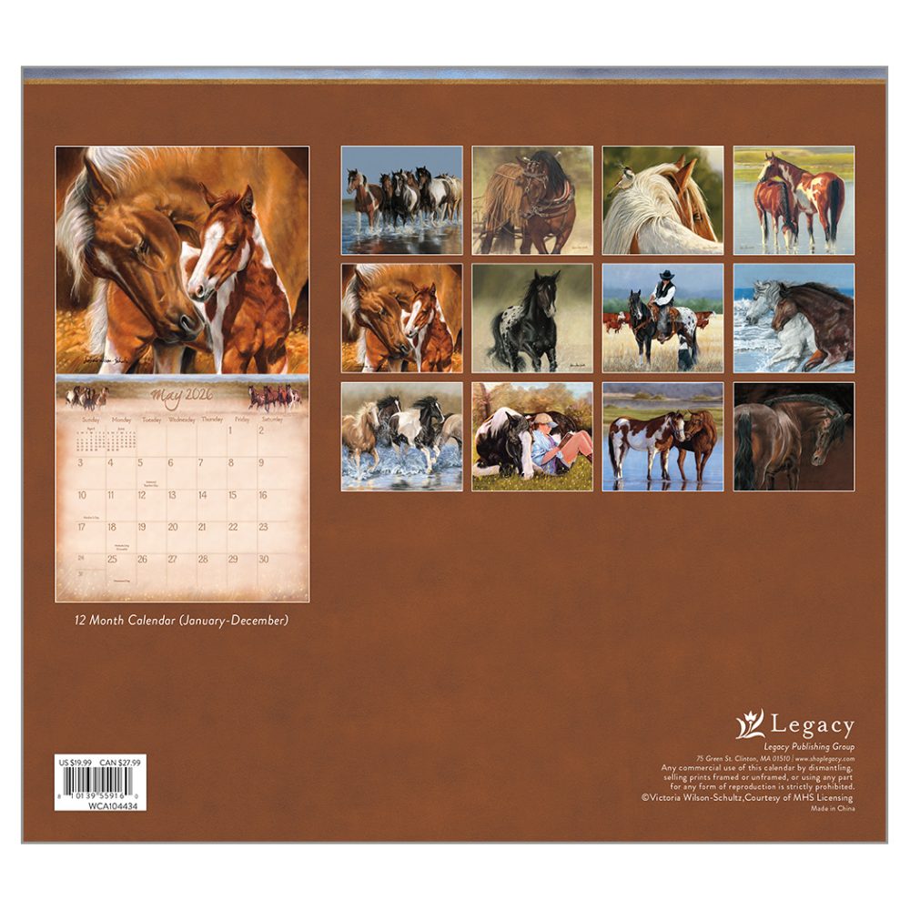 Horses - 2026 Legacy Calendar - WCA104434  - PREORDER ONLY - Image 2