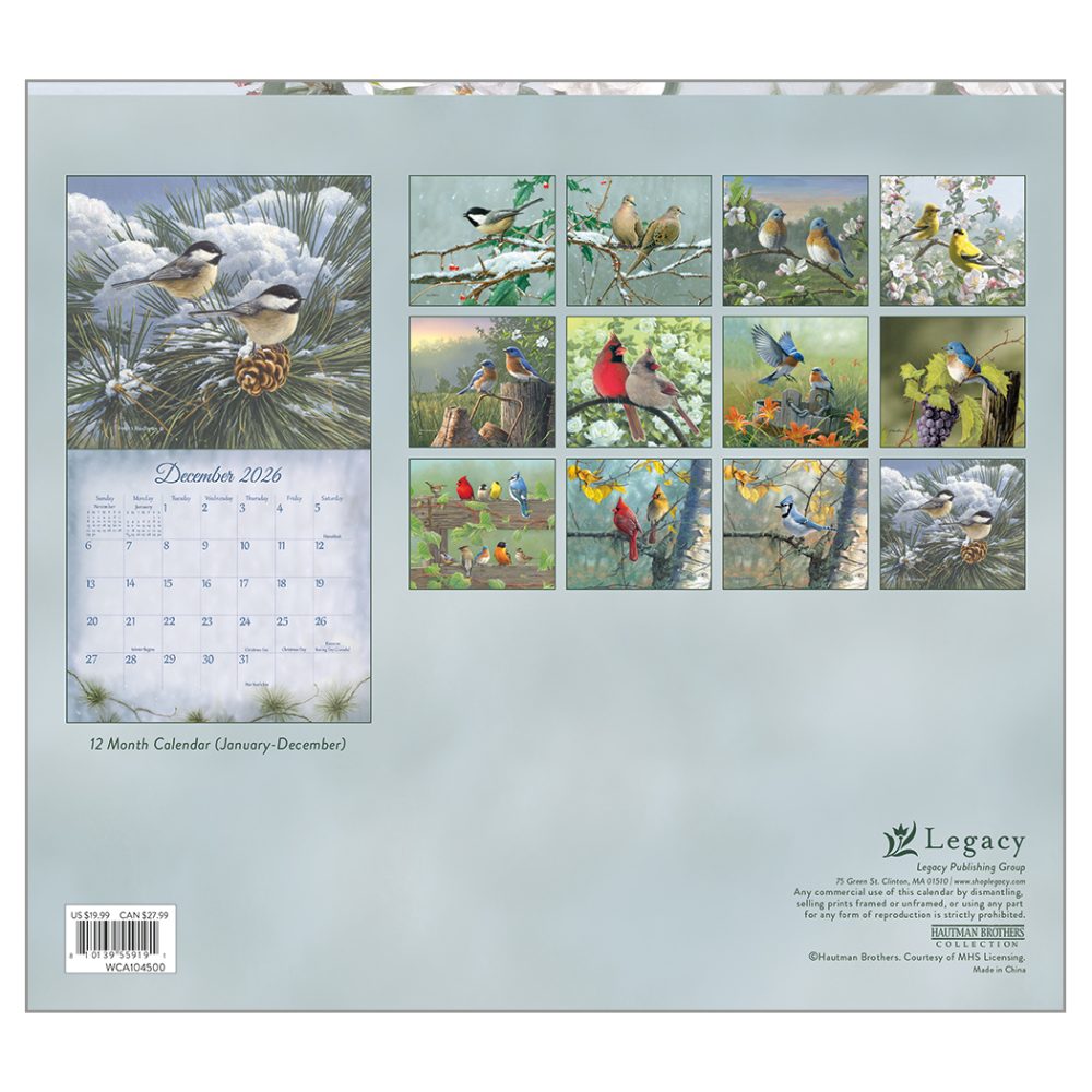 Songbirds - 2026 Legacy Calendar - WCA104500 - PREORDER ONLY - Image 2