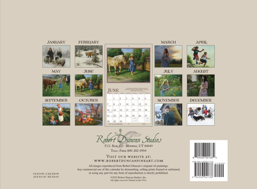 Robert Duncan Simple Things 2026 Calendar - Printed in Canada - Image 2
