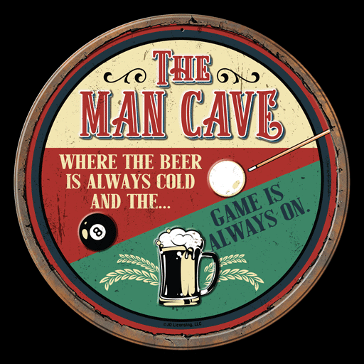JQ - Mancave - Round - Fully Embossed Steel - TS2904