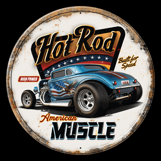 JQ - American Muscle - Round - Fully Embossed Steel - TS2905