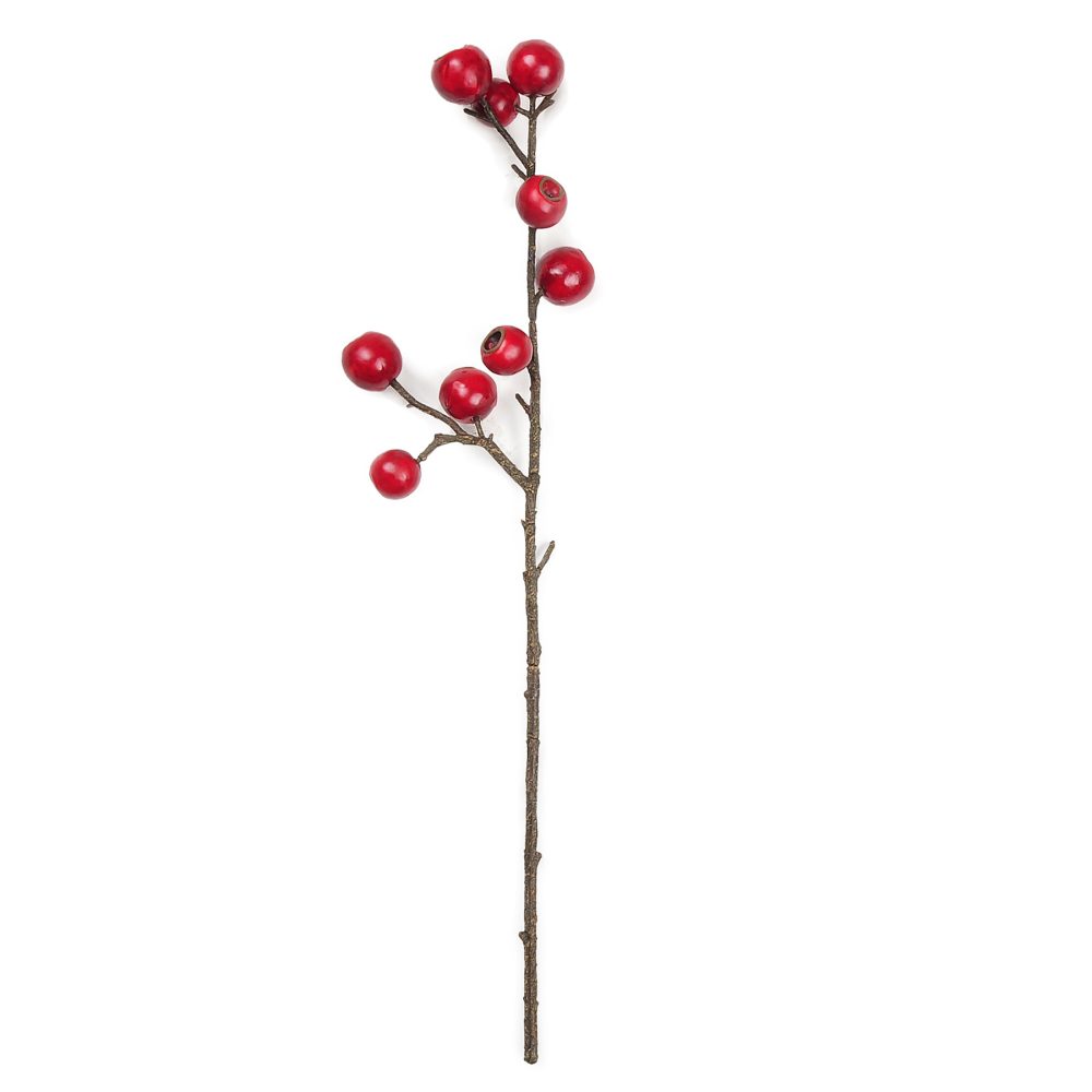 18" Red Wild Berry Branch - BB208-60350
