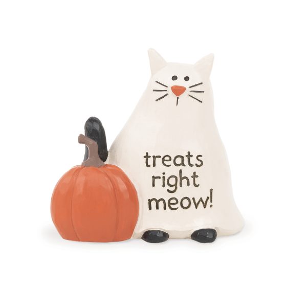 Treats Right Meow Cat in Ghost Costume - BB256-14327