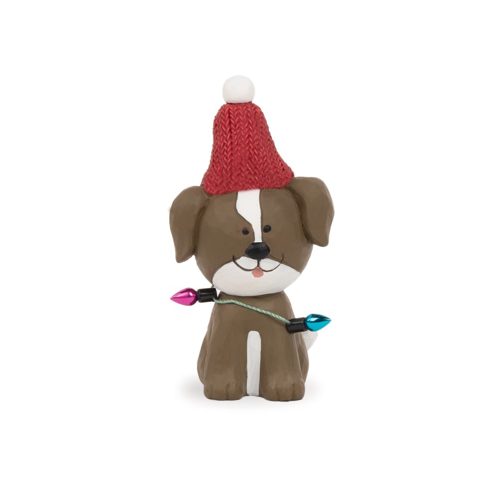 Puppy with Christmas Lights - BB258-14475